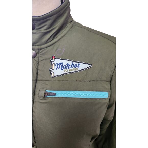 Velocio Green RECON Snap Jacket Trail Weather Protection Women Small Made Italy - Picture 5 of 9